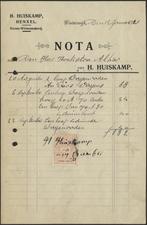 FACTUUR STOOMWIELENMAKERIJ HUISKAMP TE HENXEL 1921, Ophalen of Verzenden, Gebruikt, Auto's