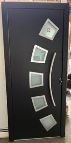Aluminium voordeur 92,5 x 206 cm Rechts kleur RAL 9005 zwart, 80 tot 100 cm, Nieuw, Ophalen of Verzenden, Buitendeur