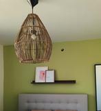 Rotan hanglamp japandi Bali style, Ophalen, Zo goed als nieuw, Minder dan 50 cm