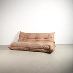 1x Ligne Roset Togo 3-zits Bank Bruin, Niet ingevuld, 100 tot 125 cm, 150 tot 200 cm, Niet ingevuld