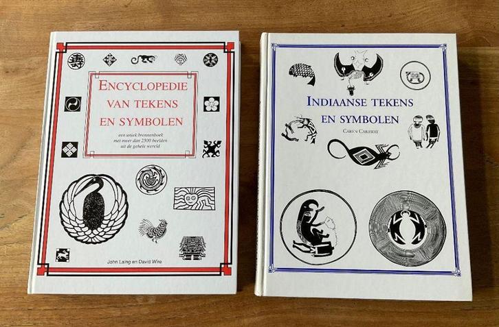 Indiaanse tekens en symbolen twee boeken 2500 beelden, Boeken, Esoterie en Spiritualiteit, Zo goed als nieuw, Achtergrond en Informatie