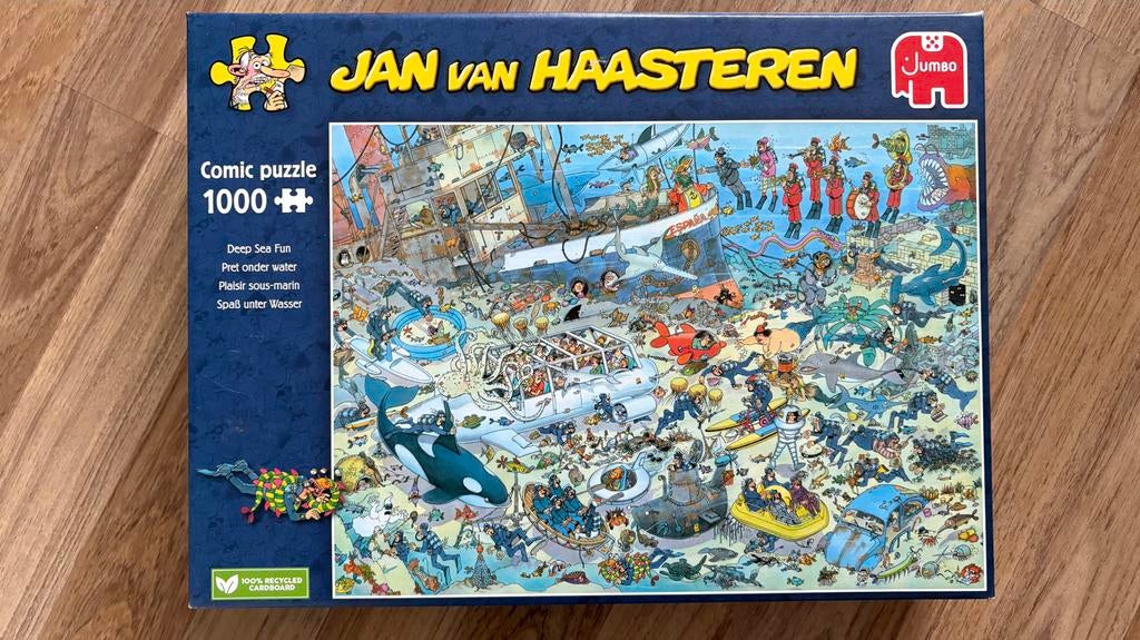 Jan van Haasteren - 1000 stukjes - Pret onder water, Ophalen of Verzenden, 500 t/m 1500 stukjes, Zo goed als nieuw, Legpuzzel