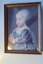 schilderstukaquarel?,kind in traditionele klederdracht,, Antiek en Kunst, Kunst | Schilderijen | Klassiek, Ophalen of Verzenden