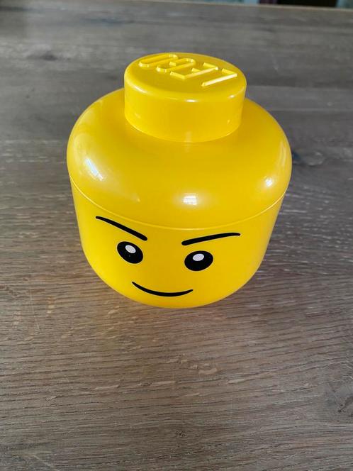 Lego mini opbergpotje met gezicht jongen / man, Kinderen en Baby's, Speelgoed | Duplo en Lego, Zo goed als nieuw, Lego, Ophalen of Verzenden