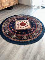Rond wollen vloerkleed rood/blauw/beige 153cm, 150 tot 200 cm, Rond, Ophalen of Verzenden, Zo goed als nieuw