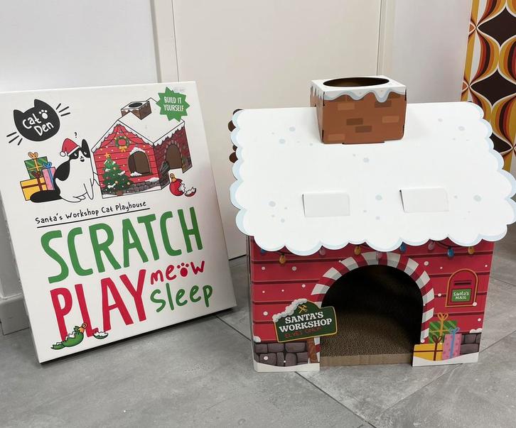 Scratch play cat, speel en krab huis, Diversen, Kerst, Nieuw, Ophalen of Verzenden