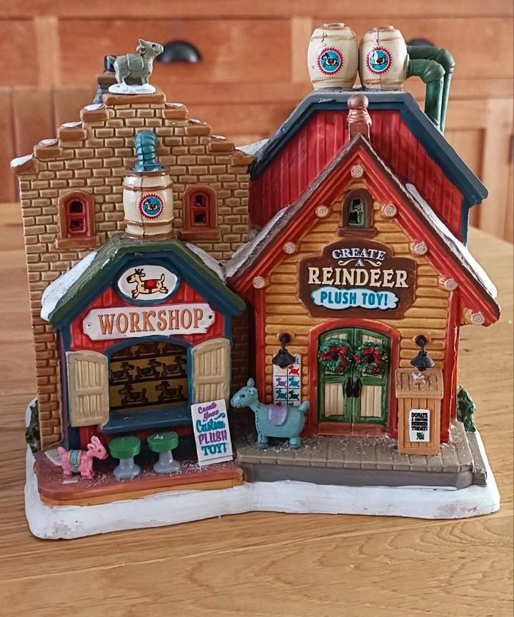 Lemax create a reindeer plush toy workshop kerst kerstdorp, Diversen, Kerst, Zo goed als nieuw, Ophalen