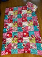Eenpersoons dekbed 140 x 200 roze turquoise patchwork, Kinderen en Baby's, Kinderkamer | Beddengoed, Ophalen of Verzenden, Zo goed als nieuw