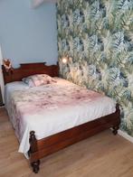 Mahoni hout Frans bed l.200cm b.140cm. H40, Antiek en Kunst, Ophalen