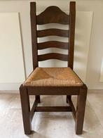 Eiken stoel met rieten zitting (6x), Ophalen, Gebruikt, Bruin, Vijf, Zes of meer stoelen
