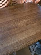 Bruine Eettafel met 6 Stoelen, Ophalen, Gebruikt, 100 tot 150 cm, Eikenhout