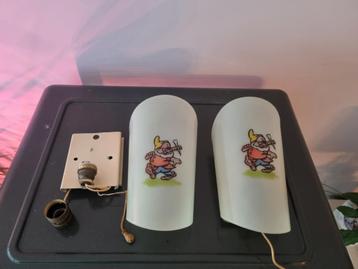 Sneeuwwitje Snow white Doc wall lamps 1950 - or earlier? beschikbaar voor biedingen