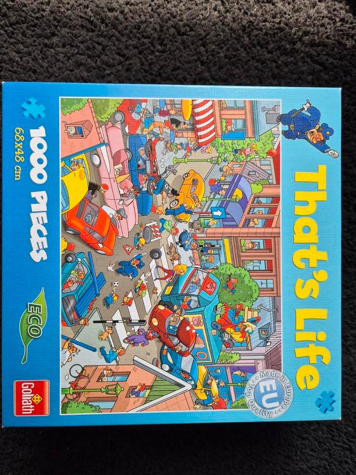 That's Life 1000 pieces Puzzel (13 stuks totaal), Hobby en Vrije tijd, Denksport en Puzzels, Zo goed als nieuw, Legpuzzel, 500 t/m 1500 stukjes