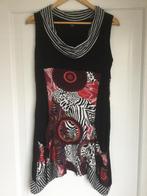 Shirt/jurk zwart wit paars rood M&S mode maat M mouwloos, M&S Mode, Maat 38/40 (M), Zonder mouw, Ophalen of Verzenden