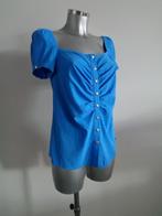 Monique Collignon short sleeve button blouse, 36 en 38 NIEUW, Kleding | Dames, Nieuw, Monique Collignon, Blauw, Maat 38/40 (M)