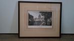 Antieke gravure Rotterdam, Antiek en Kunst, Kunst | Etsen en Gravures, Ophalen of Verzenden