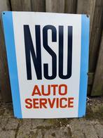Emaille reclamebord NSU Auto Service, Ophalen of Verzenden, Gebruikt, Reclamebord