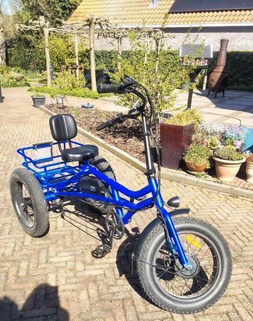 Een electr. fiets, driewieler (fat trike) voor volwassenen  beschikbaar voor biedingen