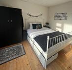 Bedframe + lattenbodem + bedlades, Huis en Inrichting, Ophalen, Gebruikt, Wit, Tweepersoons