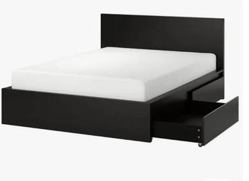 Ikea bed Malm zwartbruin 160x200