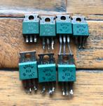 7 x BDX34 en BDX34A PNP transistor RCA groen vintage, Gebruikt, Ophalen of Verzenden
