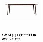Smaqq ovale eetkamertafel 2,4 m, Huis en Inrichting, Tafels | Statafels, Ophalen, Zo goed als nieuw