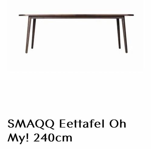 Smaqq ovale eetkamertafel 2,4 m, Huis en Inrichting, Tafels | Statafels, Zo goed als nieuw, Ophalen
