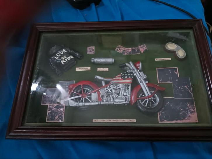 Shadowbox Motor - Uniek Decoratiestuk, Antiek en Kunst, Kunst | Overige Kunst, Ophalen of Verzenden