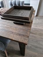 Dienblad op poot, Ophalen of Verzenden, Rond, Hout