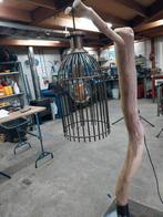 Staande boomstam lamp met stalen voet, Ophalen of Verzenden, Zo goed als nieuw, 150 tot 200 cm