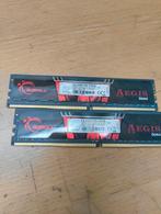 G.skill aegis 2X8GB RAM, Computers en Software, RAM geheugen, DDR4, Ophalen of Verzenden, Zo goed als nieuw, Desktop
