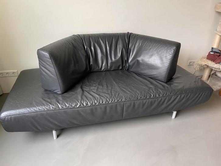 Leren bank Montel met beschadigingen gratis op te halen, Huis en Inrichting, Banken | Sofa's en Chaises Longues, Gebruikt, Driepersoons