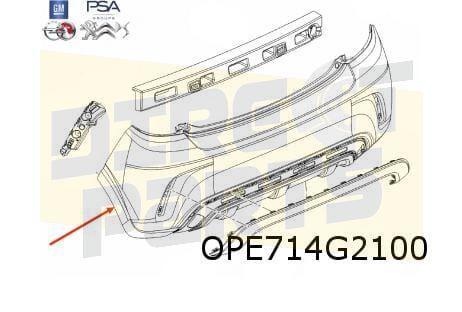 Opel Karl Rocks (3/17-9/19) achterbumper (te spuiten) Origin, Auto-onderdelen, Carrosserie en Plaatwerk, Bumper, Opel, Achter