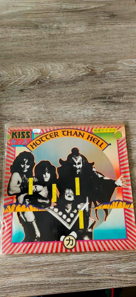 Hardrock Muziek LP - Kiss - Hotter Than Hell, Cd's en Dvd's, Vinyl | Hardrock en Metal, Zo goed als nieuw, Ophalen of Verzenden