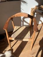 Mooie houten stoel ibiza style, Huis en Inrichting, Stoelen, Ophalen, Zo goed als nieuw, Bruin, Eén