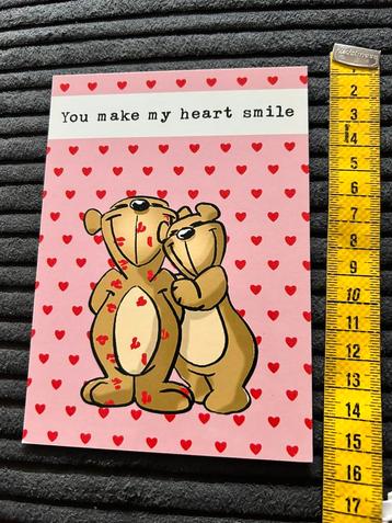 430. Kaart illus Teddybeer hart beschikbaar voor biedingen