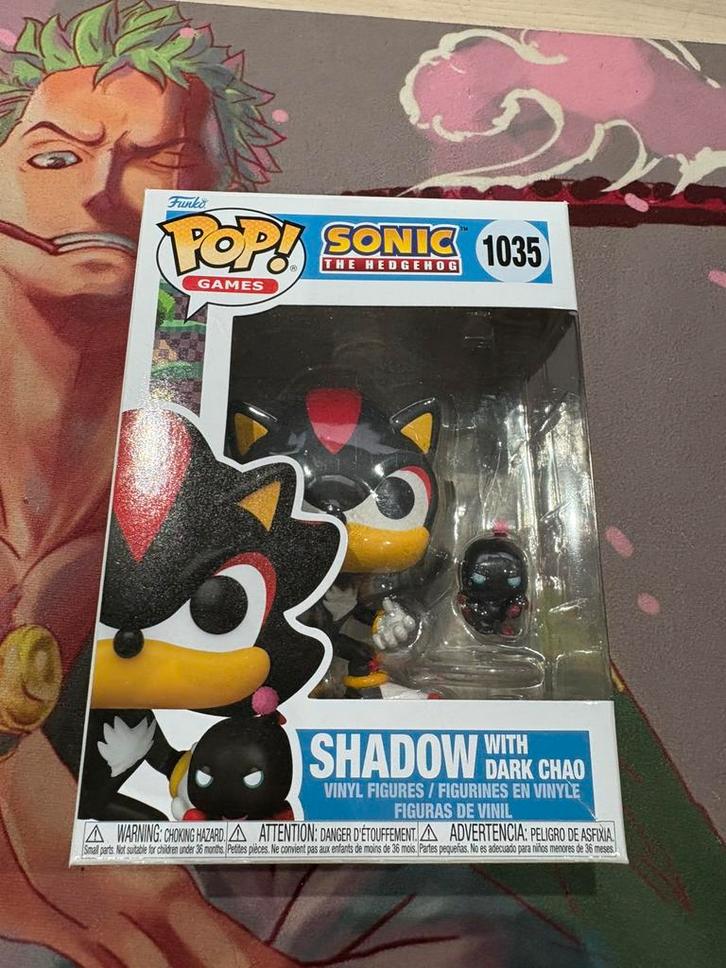 Funko Pop! &Buddy: Sonic - Shadow with Dark Chao #1035, Verzamelen, Poppetjes en Figuurtjes, Zo goed als nieuw, Ophalen of Verzenden