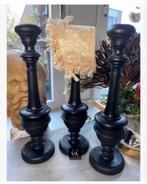 3 x hoedenstandaard hout zwart 40 cm pr.p.stuk, Ophalen of Verzenden