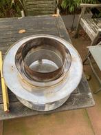 RVS Trekkap houtkachel met vonkenvanger, Huis en Inrichting, Kachels, Ophalen of Verzenden, Gebruikt, Hout, Houtkachel