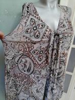 Magna mooie wijde zomer blouse bruin creme 52 54, Kleding | Dames, Grote Maten, Bruin, Blouse of Tuniek, Ophalen of Verzenden