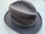 Vintage Borsalino Fedora - Italiaanse Wolvilt Trilby, Ophalen of Verzenden, Gedragen, 57 cm (M, 7⅛ inch) of minder, Hoed