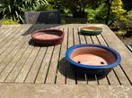 Bonsai schalen potten 3 x geglazuurd, Tuin en Terras, Steen, Minder dan 30 cm, Minder dan 60 cm, Ophalen of Verzenden
