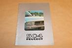 Zeldzame brochure - Peugeot 504 coupé en cabriolet 1980, Ophalen of Verzenden, Zo goed als nieuw, Peugeot