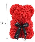 Rode rozen beer, Ophalen of Verzenden, Zo goed als nieuw, Stoffen beer, Overige merken