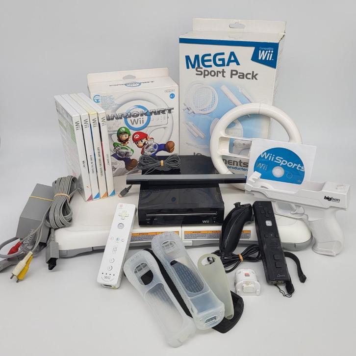 Nintendo Wii Nice Price set met veel extra's, Spelcomputers en Games, Spelcomputers | Nintendo Wii, Gebruikt, Met 3 controllers of meer