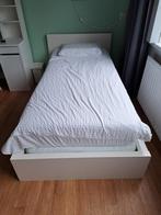 Malm bed 90x200, wit (Ikea), Huis en Inrichting, Slaapkamer | Bedden, Ophalen, Gebruikt, 90 cm, Eenpersoons