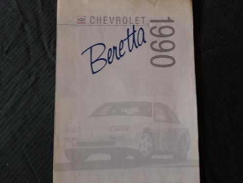 Chevrolet Beretta 1990 folder NL-EN, Boeken, Auto's | Folders en Tijdschriften, Zo goed als nieuw, Chevrolet, Ophalen of Verzenden