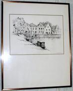 Aquarel "Maliesingel Utrecht" van N. Woudenberg, gesigneerd., Ophalen