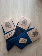 3 Paar Dunne Alpaka Wollen Sokken Maat 35-38, Sokken en Kniesokken, Blauw, Alpaka, Maat 35 t/m 38