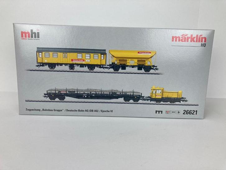 Marklin 26621 - Treinset 'Spoorbouw groep' Nieuw!, Hobby en Vrije tijd, Modeltreinen | H0, Nieuw, Treinset, Wisselstroom, Märklin